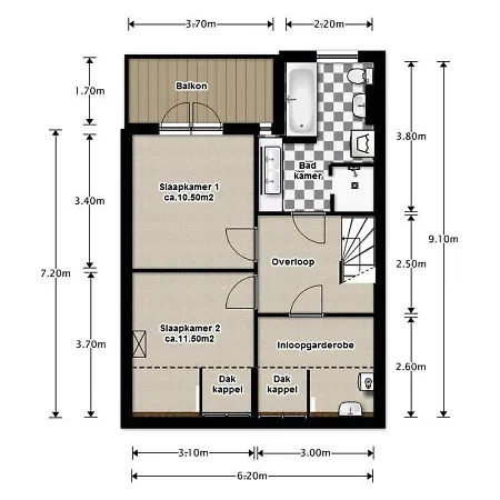 Beautiful Apartement Ginnekenweg 115m2 `2nd&3rd Floor' - 2 Terraces